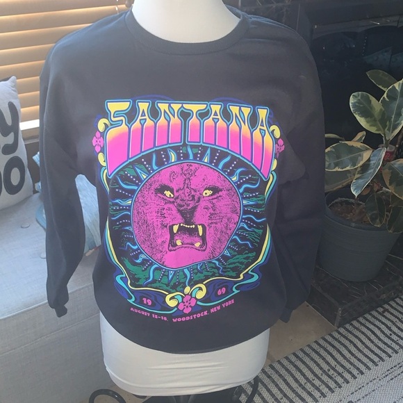 BNWT Santana Woodstock Sweatshirt Vintage Inspired - Picture 1 of 7